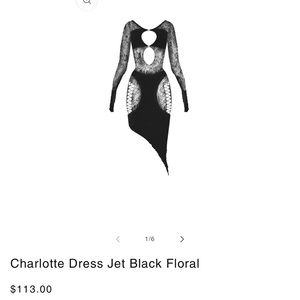 Black, one size fits all Poster Girl dress work once.